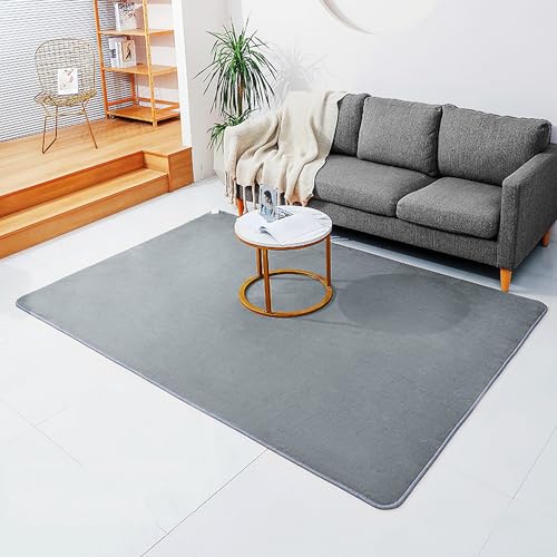 Tragbare elektrische Heizkissen, Korallenvlies, elektrischer Teppich, beheizte Bodenmatte mit Heizmodi und Timer, verstellbare Raumheizung, Fußwärmer unter dem Schreibtisch(Gray,150x200cm) von Asiwnshw