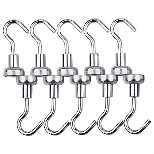 Asixx 10 Stück Magnethaken, Starker Neodym Hacken Extra Stark für Küche, Bad, Schränke, Garage, Schuppen oder Büro,Verschiedene Größe(12mm) von Asixx