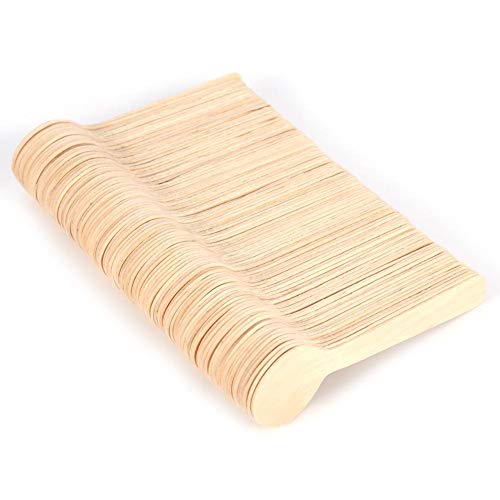 Holzlöffel Set, Asixx 100 stücke Einweg Holz Löffel Eis Tee Löffel 10 cm Besteck Besteck Bupplies (100 stücke) von Asixx