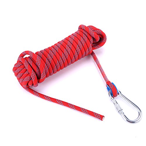 Kletterseil,Asixx Sicherheitsseil Feuerleiter Seil mit Karabiner für Outdoor-Aktivitäten Klettern Survival,10m/20m(10M) von Asixx