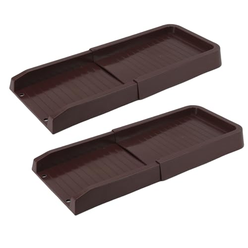 2 Pack Regenrinne Gutter Downspout Splash Block, Wetterfeste Auslöser für die Wasserentwässerung, Leiter nach Unten Design, Spritzer Guards Extender Zum Schutz des House (Brown) von Asixxsix