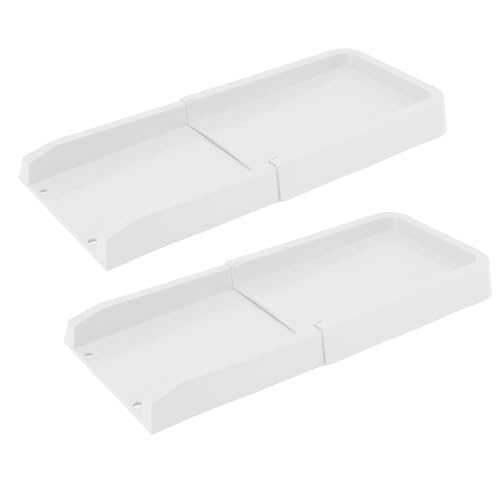 2 Pack Regenrinne Gutter Downspout Splash Block, Wetterfeste Auslöser für die Wasserentwässerung, Leiter nach Unten Design, Spritzer Guards Extender Zum Schutz des House (White) von Asixxsix