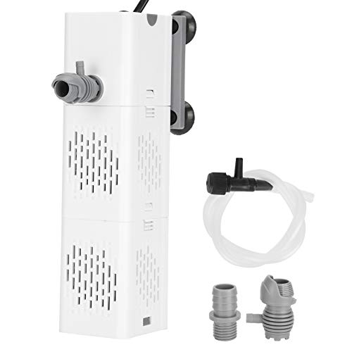 Aquarium-Innenfilter, ZYN61, Ultra-leiser Aquarium-Filter, Große Kapazität, Tauchfähiger Aquarium-Filter für Aquarium, Aquarium, 4-in-1-Funktion (EU-Stecker 100–240 V 220V) von Asixxsix
