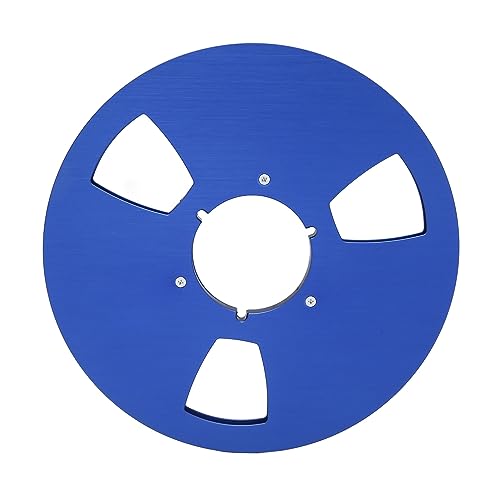 Asixxsix 1/4 10,5 Zoll leere Aufwickelspule, 3 Loch Reel to Reel aufnahmee leeres Aufwickelband, Öffnungsmaschine Teil Tonband Aufwickelspule für Pioneer (BLUE) von Asixxsix