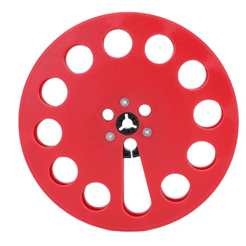 Asixxsix 1/4 7 Zoll Leere Take -up -Rolle, 12 Löcher Kunststoff Leere Klebebandaufnahme Aufnehmen Rollen für die Revox -Rolle, um Klebeband -Player zu Veröffentlichen, (Rot) von Asixxsix