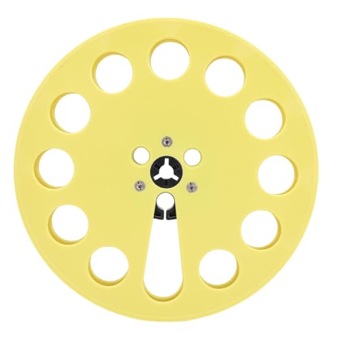 Asixxsix 1/4 7 Zoll Leere Take -up -Rolle, 12 Löcher Kunststoff Leere Klebebandaufnahme Aufnehmen Rollen für die Revox -Rolle, um Klebeband -Player zu Veröffentlichen, (YELLOW) von Asixxsix