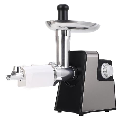 Asixxsix 10 in 1 Elektrischer Fleischwolf, 2800W Multifunktionaler Wurstfüller, Hochleistungs-Gemüsereibe mit Reibeplatten für die Küche zu Hause und für den gewerblichen (EU-Stecker 220V) von Asixxsix