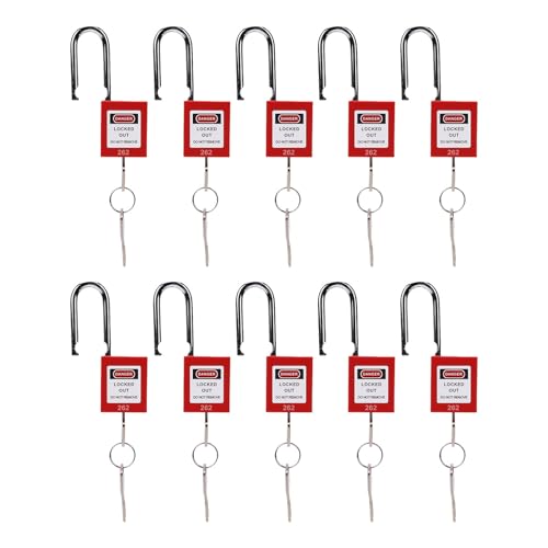 Asixxsix 10-teiliges Lockout-Tagout-Schlösser-Set, Lockout-Tagout-Sicherheitsvorhängeschloss mit Schlüssel, Lockout-Tagout-Schlösser mit automatischem Aufklappbügel Asixxsix 10-teiliges Lockout-Tagout-Schlösser-Set, Lockout-Tagout-Sicherheitsvorhängeschloss mit Schlüssel, Lockout-Tagout-Schlösser mit automatischem Aufklappbügel von Asixxsix