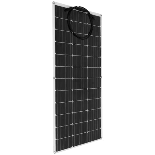 Asixxsix 100W 18 V Flexible Solarpanel, Monokristalline Biegbare Mono -Ladegerät Ladegerät Solar Kit Hightgewicht PV -Modul -Stromladegeräte für 12 -V -Batterie - RV -Bootskabin von Asixxsix