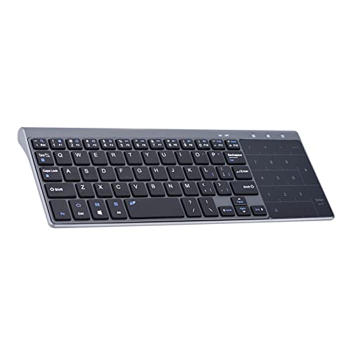 Asixxsix 2,4 GHz Drahtlose Tastatur mit Intelligentem Touchpad, Buchhaltung Tragbarer Finanzdaten -Tastatur, Ultra Thin Handheld Tragbar für PC, Desktop, Laptop, Notebook, TV -Box von Asixxsix