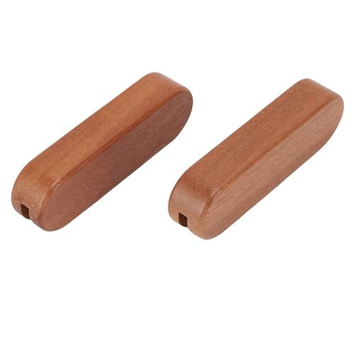 Asixxsix 2pcs Holzpotte Griff, Wärmeisolierungspopf -Griffe Ersatz, Tragbarer Topfgriff für Campinggrill -Kochgeschirr Im Freien, Küchenkochgeschirrzubehör (Sapele Holz Flache Form) von Asixxsix