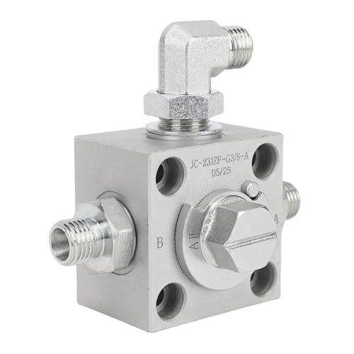 Asixxsix 3 -Wege -Diverter -Ventil, Legierungsstahl - -Bagger -Drosselklappenventil -Bagger Ersatzteile mit 3 Hydraulikzubehör und 4 Schrauben, Einfach zu Installieren von Asixxsix