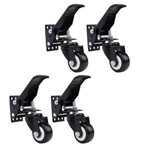 Asixxsix 4 Pack Workbench-Casters Kit, 900Lbs Kapazität Versenkbare Rollen mit Heben Senkung Funktion, Hoch Leistungs Verstellbare Werkbank Rollen für Workbänke Tische und Schränke von Asixxsix