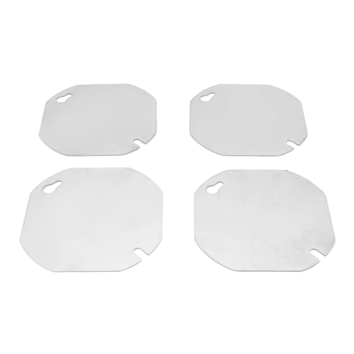 Asixxsix 4 Packs Oktagon Elektrokastenabdeckung, Verzinkte Stahlverzerrungstahl -Metall -Anschlussbox -Abdeckungen, Flache Blind -Elektrokastenabdeckung für 4 Zoll Achteckige Kisten von Asixxsix