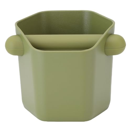 Asixxsix 600 Ml Espresso-Knockbox, Minimaler Geräuschschockabsorbent Haltbarer Kaffee Kaffee Knockbox Nicht-rutschfeste Basis Sechseckige Prismenform für Home Office (GREEN) von Asixxsix