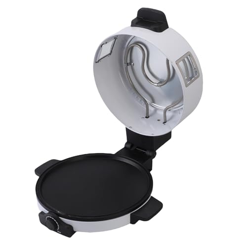 Asixxsix Arbeitsplatten -Pizzahersteller, 2000W Schneller Heizung Elektrische Pizza -Ofen Innen, Nicht -Stick -Kochteller Grill für Steak Burger Bread Crepes, Quesadillas, Pfannkuchen, (EU-Stecker) von Asixxsix
