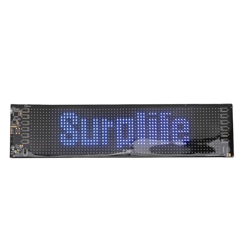 Asixxsix Auto LED-Zeichen, 64x16 Pixel Bluetooth App Control programmierbares flexibles LED-Zeichen, USB Benutzerdefinierte Textmuster Animation Werbezeichen für Geschäft Auto Das Hotel von Asixxsix