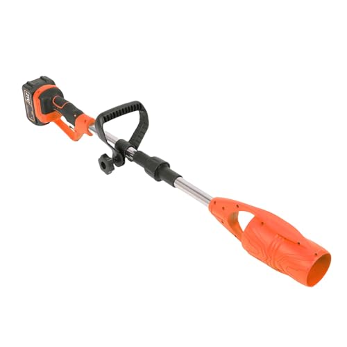 Asixxsix Blattgebläse Schnurlose, Faltbare Handheld -Elektrogebläse mit 2 Batterien und Schnellem Ladegerät, Batteriebetriebene Blüten für Rasenpflege, Garten, Garage, Blätter, Staub, (ORANGE) von Asixxsix