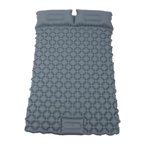 Asixxsix Camping -Schlafpolster für 2 Personen, 40d Ripstop Nylon mit TPU -Beschichtung in Inflationsvorrichtung Schnappknöpfe für Paare Gruppen Camping -Wanderwanderung Rucksacking (Grey) von Asixxsix
