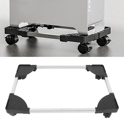 Asixxsix Computer-Tower-Ständer, Verstellbarer PC-Ständer, Mobiler CPU-Ständer mit 360°-Rollen, Belüfteter PC-Tower-Halter für unter den Schreibtisch im Büro, Mobiler CPU-PC-Halterwagen Asixxsix Computer-Tower-Ständer, Verstellbarer PC-Ständer, Mobiler CPU-Ständer mit 360°-Rollen, Belüfteter PC-Tower-Halter für unter den Schreibtisch im Büro, Mobiler CPU-PC-Halterwagen von Asixxsix