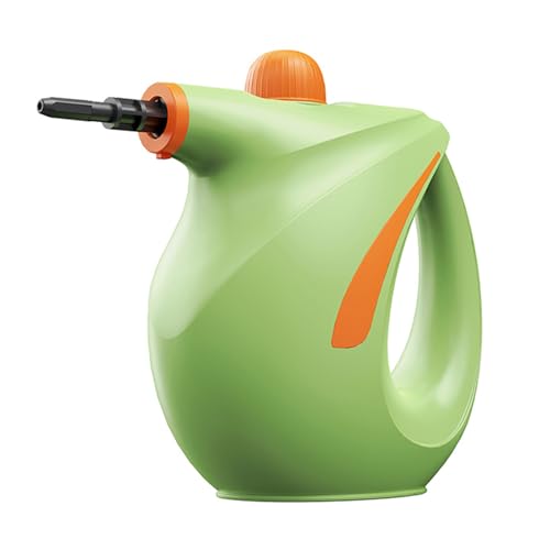 Asixxsix Dampfreiniger Handheld, 1200W Schnell 20-Sekunden-Heat-up-700ml 221F Multi-Oberflächen-tragbarer Dampfer, Effektive Sterilisationen, 2 Geschwindigkeit Einstellbar (GREEN) von Asixxsix