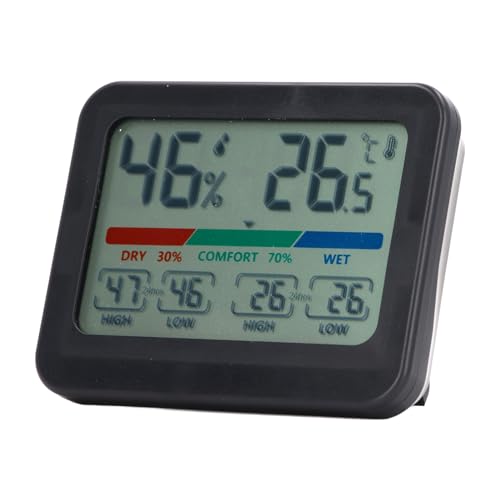 Asixxsix Digital Hygrometer Innenthermometer Luftfeuchtzeitmeter, LCD-Display Elektronische Temperatur und Luftfeuchtzeit-Monitor, Unterstein ℉ und ℃ Schalten Asixxsix Digital Hygrometer Innenthermometer Luftfeuchtzeitmeter, LCD-Display Elektronische Temperatur und Luftfeuchtzeit-Monitor, Unterstein ℉ und ℃ Schalten von Asixxsix