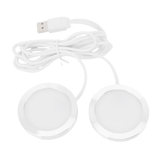 Asixxsix Dual Heads LED -Scheinwerfer Innen-, 5 -V -USB -Mini -Kunstakzent -Spotlichter mit 3,9 -Fuß -Kabel und Doppelseitiges Klebeband, Kleine Akzentbeleuchtung Display -Lampe für von Asixxsix