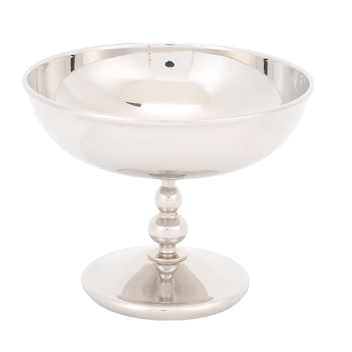 Asixxsix Eiscreme Becher, Fußdessertbecher aus Edelstahl, Wiederholbare Dessertschalen Eiscremeschalen, Fußdessert -Servierschalen -Snackbecher für Joghurt, Sondae, Pudding von Asixxsix