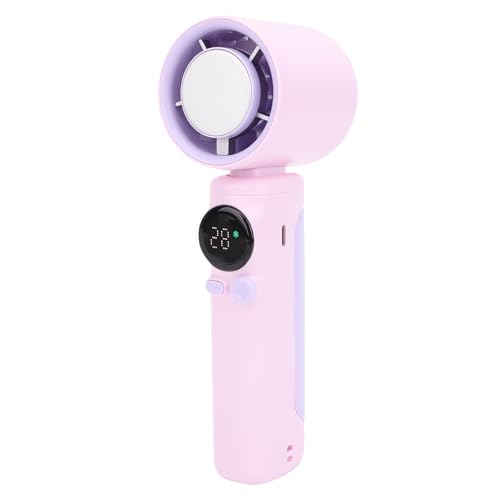 Asixxsix Eiskühlung Handheld Fan, 100 Geschwindigkeiten verstellbarer LED Digital Display tragbarer Kühlventilator, USB wiederaufladbarer persönlicher Turboventilator mit Kühlkompress von Asixxsix
