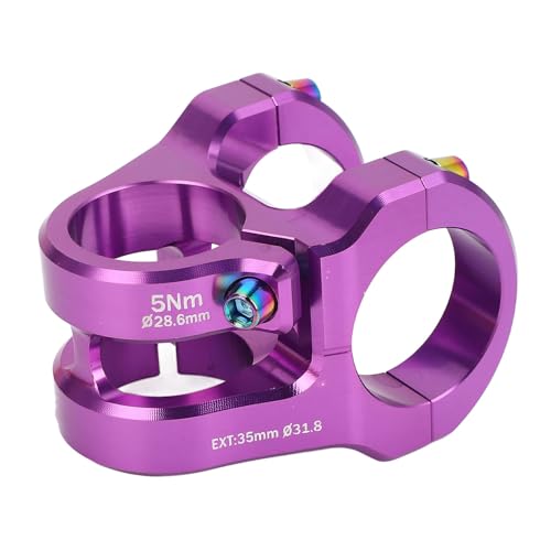 Asixxsix Fahrradstamm, Kurzer m t b -Stamm 31,8 Mm Lenkerklemme CNC Aluminiumlegierung, mit Hohlen Design, Fahrrad -Lenker -Stiel für Mountainbike -Straßenfahrrad -Fahrrad -Radfahren (Purple) von Asixxsix