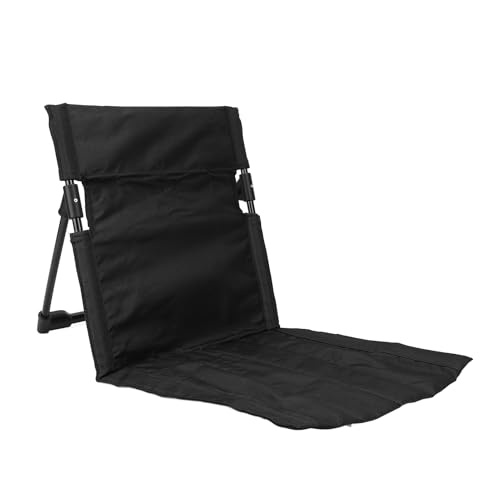 Asixxsix Faltbare Stühle Am Pool, Klappende Strandstuhl Campingstuhl mit Verstellbarer Rückenstütze, Tragbare Leichte Strandstühle für Camping -Picknick -Rasen (Black) von Asixxsix