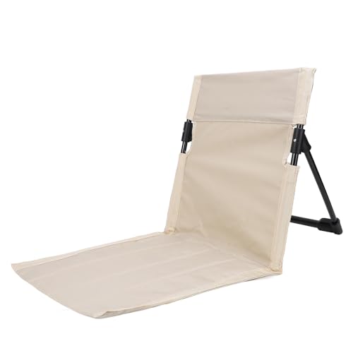 Asixxsix Faltbare Stühle Am Pool, Klappende Strandstuhl Campingstuhl mit Verstellbarer Rückenstütze, Tragbare Leichte Strandstühle für Camping -Picknick -Rasen (Khaki) von Asixxsix