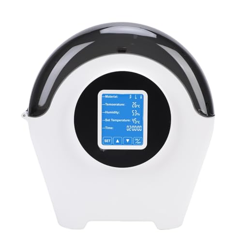 Asixxsix Filamenttrockner-Box für 3D-Drucker, 100 W, 360°-Heizung, Trocknung, einstellbare Temperatur, Luftfeuchtigkeit, Filamenttrockner, Filament-Aufbewahrungsbox, Spulenhalter (eu) von Asixxsix