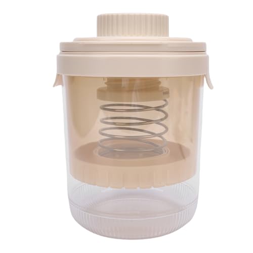 Asixxsix Griechischer Joghurtsieb mit Deckel, 1000 Ml Große Kapazitätsmolkenabscheider, Federdruckfiltration Joghurtfilterhersteller für Hausgemachte Dicke Griechische Joghurt, Milch (YELLOW) von Asixxsix