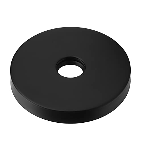 Asixxsix Großer Duscharm Flansch, 304 Edelstahl Extra Großer Duscharm Escutcheon -Teller mit Haltbarer Gummidichtung für Alle Standard 1/2 -Zoll -Rohrersatz (BLACK) von Asixxsix