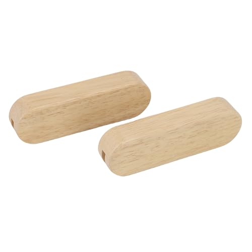 Asixxsix Hölzer Pot -Griff, 2pcs Wärmeisolierung Ersatzgriff mit Sicherem Griff, Verschleiß Widerstehen, für Grillpfanne, Frittiertopf, Camping -Kochgeschirr (Gummiholz ​​Flache Form) von Asixxsix