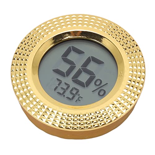 Asixxsix Insert Digital Hygrometer, hohe Genauigkeit Runde elektronische Temperatur Luftfeuchtigkeit Meter LCD-Display Hygrometer Thermometer für Zigarren-Boxen, Lagerung Schränke von Asixxsix
