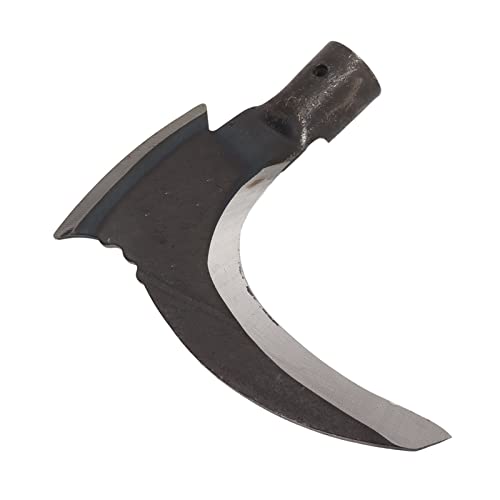 Asixxsix Jätende Sichel, Doppelsense aus Hohem Manganstahl, Mehrzweck-Gartenarbeit, Jäten, Grassichel, Tragbare Sicherheitssichel für Notfall, Wandern, Outdoor, Jagd, Gartengeräte (1) von Asixxsix