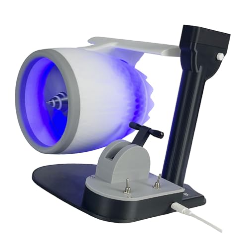 Asixxsix Jet Engine -Lüfter, 2 in 1 USB -Desktop -Turbo -Lüfter, Einstellbarer Flugzeuglüfter mit Ultraschall -Nebelspray, Luft- und Raumfahrtmechanische Wissenschaftsmodell (BLUE) von Asixxsix