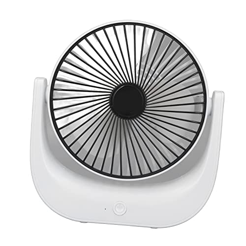Asixxsix Kleiner Tischventilator, Wiedenerafladbarer, BatteriebetrieBener, Tragbarer Tischventilator MIT 4 Geschwindigiten und Ca. 4 Stunden Betriebsdauer USB Persönlicher Ruhiger Fan (BLACK) von Asixxsix