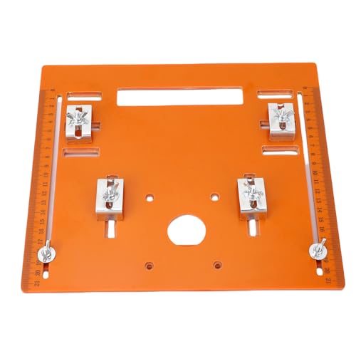 Asixxsix Kreisförmige Sägenbasisplatte, 28x25 Cm Schneidmaschinenbasisplatte mit Klaren Maßstäben, Router -Tisch -Einsatzplatte für Router Tischsägen Holzbearbeitung von Asixxsix