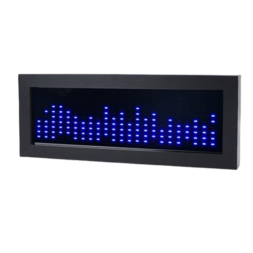 Asixxsix LED Music Spectrum Display, Voice Controlled Rhythmus Light LED Music Spectrum Analyzer Umgebungslicht für Gaming Room Car Decoration Musiker (BLUE) von Asixxsix