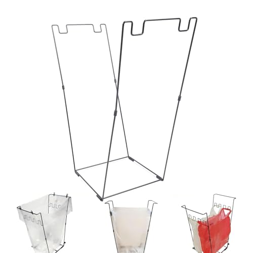 Asixxsix Müllsack-Halter-Ständer, Outdoor-Laubsack-Ständer, Kohlenstoffstahl, Tragbar, 30–45 Gallonen, Garten-Müllsack-Halterrahmen, Geeignet für Camping, Gartenarbeit, Recycling Asixxsix Müllsack-Halter-Ständer, Outdoor-Laubsack-Ständer, Kohlenstoffstahl, Tragbar, 30–45 Gallonen, Garten-Müllsack-Halterrahmen, Geeignet für Camping, Gartenarbeit, Recycling von Asixxsix