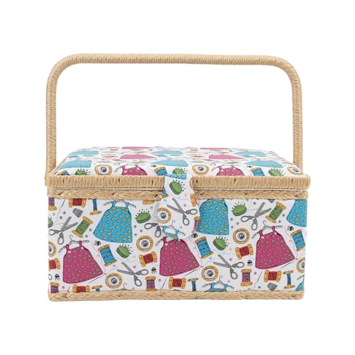 Asixxsix Näh Zubehör Organizer, Große Doppels Chicht Tragbare Abnehmbare Trennwände Näh Korb, Holzgriff Vintage Näh Tasche für Näh Werkzeuge Asixxsix Näh Zubehör Organizer, Große Doppels Chicht Tragbare Abnehmbare Trennwände Näh Korb, Holzgriff Vintage Näh Tasche für Näh Werkzeuge von Asixxsix