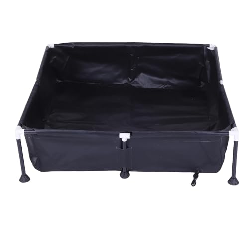 Asixxsix Oberirdischer Schwimmbad, 37.4x37.4x7.9in Startproof Dreischicht Mesh Design, Robuster PVC -Rahmen -Hundebad -Pool mit Kompakter Größe für Kleine Gärten und Haustiere von Asixxsix