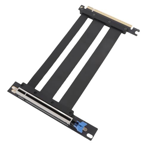 Asixxsix PCIe 5.0 Riser -Kabel, 90 Grad Rechtswinkel128gbit / S Schützte Hochgeschwindigkeits -GPU -Erweiterungskabel, PCIe 5.0 X16 Riser -Kabel für PC Case Server ITX Builds (20 cm) von Asixxsix
