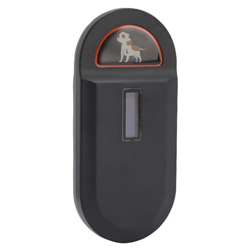 Asixxsix PET-Mikrochip-Scanner, Tragbarer Tier-Tag-Scanner mit Hoher Helligkeitsanzeigebildschirm, Wiederaufladbare PET-Chip-ID-ID-Scanner, Kompatibel mit FDX-B & Emid für Tiermanagement (Black) von Asixxsix