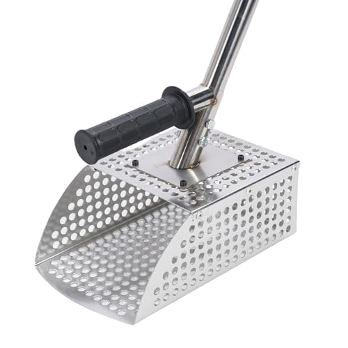 Asixxsix Sandschaufel für die Metalldetektion, 2 -in 1 -Design Edelstahl Metalldetektor Scoop mit Langem Griff, Hochleistungssand -Sifter -Schaufel für Strand, Unterwasserschatzjagd Asixxsix Sandschaufel für die Metalldetektion, 2 -in 1 -Design Edelstahl Metalldetektor Scoop mit Langem Griff, Hochleistungssand -Sifter -Schaufel für Strand, Unterwasserschatzjagd von Asixxsix