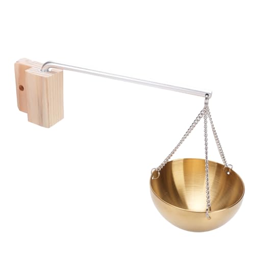 Asixxsix Sauna Aromatherapie Schüssel, Rostfeste und Hitzebeständige Duftduftdiffusorschale Anti Dirty Safe Edelstahlschale für Trockene Saunen und Spa -Zentren (Gold) von Asixxsix