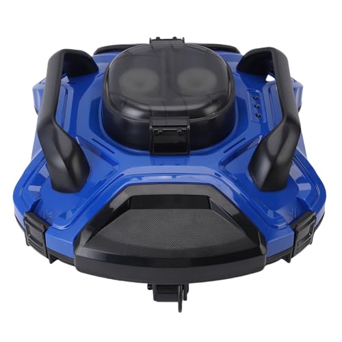 Asixxsix Schnurloser Roboter-Poolreiniger, 30W IPX8 Wasserdicht Selbstparkender Poolsauger, 5000mAh Wiederaufladbar Leistungsstarker Sauger Automatischer Poolreiniger für Flache Pools (EU-Stecker) von Asixxsix